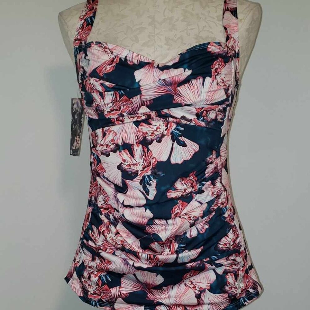 2 PC NWT Hapari Slimming Tankini Top Size X-Large NWT Hapari Navy Bottoms1X